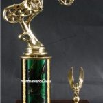 Green Single Column Chopper Motorcycle With 1 Eagle Trophy 1