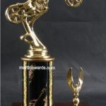 Black Single Column Chopper Motorcycle With 1 Eagle Trophy 1