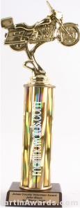 Gold Single Column Road Motorcycle Trophy 1