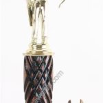 Wood Single Column Male Archer With 1 Eagle Trophy 1