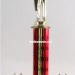 Red Single Column Male Archer With 2 Eagles Trophy 1
