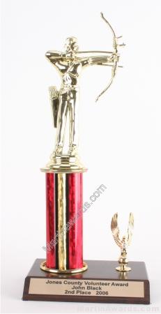 Red Single Column Male Archer With 1 Eagle Trophy 1