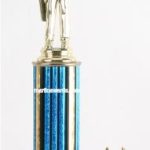 Blue Single Column Male Archer With 1 Eagle Trophy 1