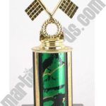 Green Single Column Pinewood Derby Car Trophy 1