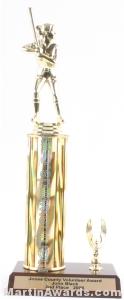 Gold Single Column Female Softball With 1 Eagle Trophy 1