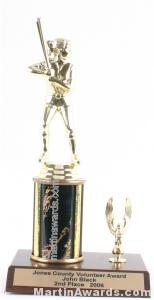 Black Single Column Female Softball With 1 Eagle Trophy 1