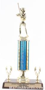Blue Single Column Female Softball With 2 Eagle Trophy 1