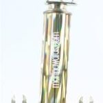 Gold Single Column Male T-Ball With 2 Eagles Trophy 1