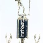 Black Single Column Male T-Ball With 2 Eagles Trophy 1