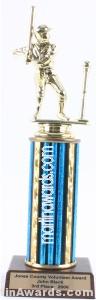 Blue Single Column Male T-Ball Trophy 1