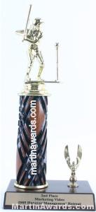 Wood Single Column Female T-Ball With 1 Eagle Trophy 1