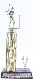 Gold Single Column Female T-Ball With 1 Eagle Trophy 1
