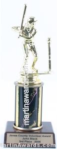Black Single Column Female T-Ball Trophy 1