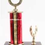 Red Single Column Horseshoe With 1 Eagle Trophy 1