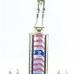 Red/White/Blue Single Column Female Basketball With 2 Eagles Trophy 1