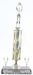Gold Single Column Female Basketball With 2 Eagles Trophy 1