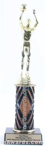 Wood Single Column Male Basketball Trophy 1