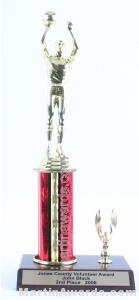 Red Single Column Male Basketball With 1 Eagle Trophy 1