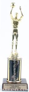Black Single Column Male Basketball Trophy 1