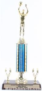 Blue Single Column Male Basketball With 2 Eagle Trophy 1