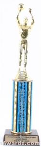 Blue Single Column Male Basketball Trophy 1