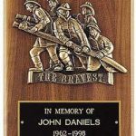 Plaque with Fireman Cast Figure 1