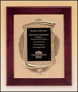 Plaque – Rosewood Piano Finish Frame with Bronze Cast 1