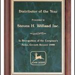 Plaque – Cherry Finish Plaques with Emerald Green Marble Design Plate 1