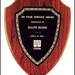 Plaque – American Walnut Plaque Shield Shape 1