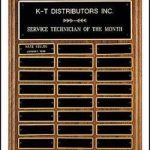 Plaque – American Walnut Perpetual Plaques with Black Brass Plates 1