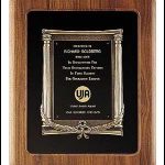 Plaque – Solid American Walnut Plaque w/Cast Columns and Ivy Frame 1