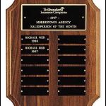 Plaque – American Walnut Perpetual Plaque with 12 Plates 1