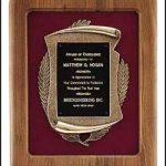 Plaque – American Walnut Plaques w/Antique Bronze Casting 1