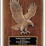 Plaque – Walnut Plaque with Sculptured Relief Eagle Casting Plaques 1