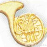 3/4″ French Horn Lapel Pin 1