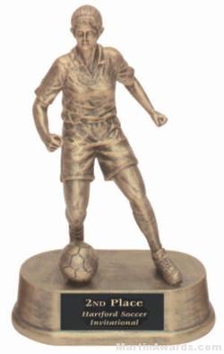 Female Soccer Gold Resin Trophy 1