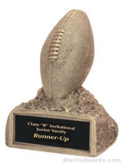 Football On Base Gold Resin Trophy 1