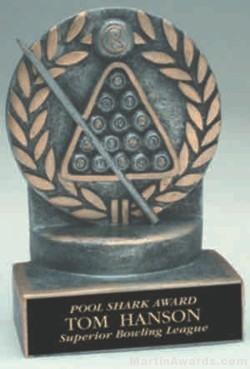 8 Ball Wreath Resin Trophy 1