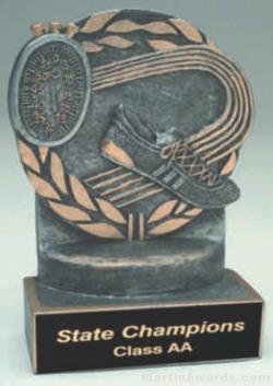 Track Wreath Resin Trophy 1