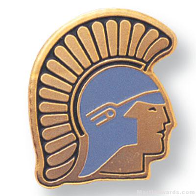11/16″ Trojan Mascot Lapel Pin 1