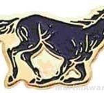 13/16″ Enameled Mustang Mascot Pin 1