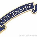 1 3/8″ Etched Soft Enamel Citizenship Chenille Letter Pin 1