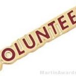 1 1/8″ Etched Soft Enamel Volunteer Chenille Letter Pin 1