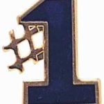 5/8″ Etched Soft Enamel Blue #1 Chenille Letter Insert 1