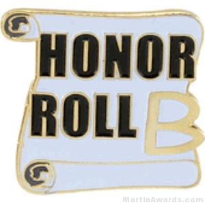 B Honor Roll Award Lapel Pin 1