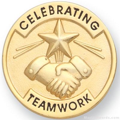 1″ Celebrating Teamwork Lapel Pin 1
