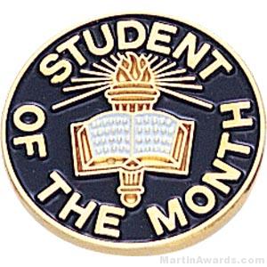 3/4″ Student Of The Month Round Enameled Lapel Pins 1