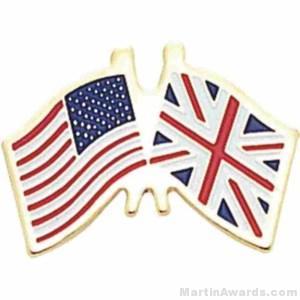 3/4″ British American Flag Pins 1