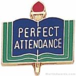 3/4″ Perfect Attendance School Award Pins 1